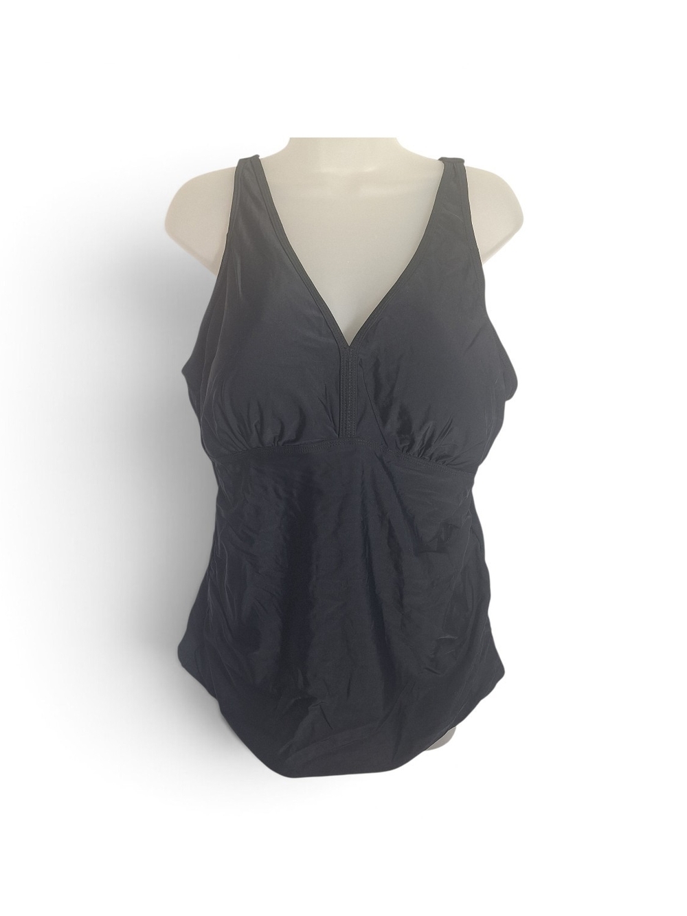 Yonique Black Tankini Top Swim Size 18 W Womens
